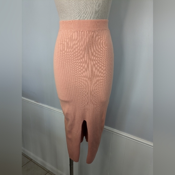 Free People Dresses & Skirts - NWT Free People Ribbed Skyline Midi Skirt Peach